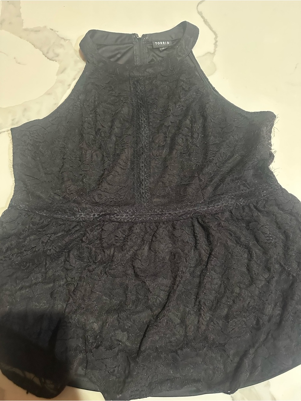 torrid Black Lace Halter Blouse